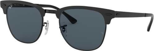 Clubmaster Metal - Matte Black On Black - Blue