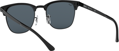 Clubmaster Metal - Matte Black On Black - Blue
