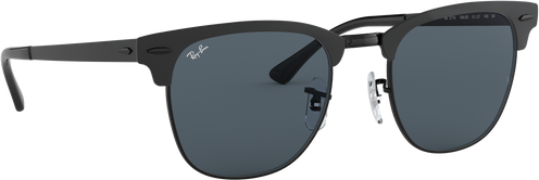 Clubmaster Metal - Matte Black On Black - Blue