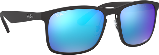 RB4264 - Matte Black - Green Mirror Blue