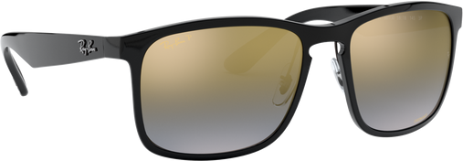 RB4264 - Black - Blue Mirror Gold Gradient