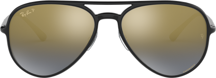 RB4320CH - Black - Blue Mirror Gold Gradient