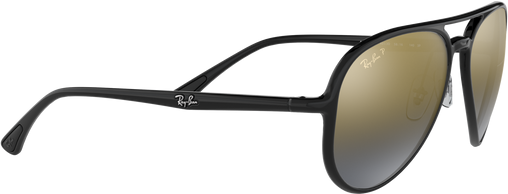 RB4320CH - Black - Blue Mirror Gold Gradient