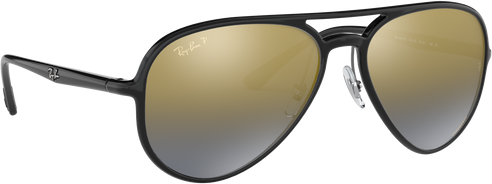 RB4320CH - Black - Blue Mirror Gold Gradient