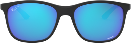 RB4330CH - Matte Black - Green Mirror Blue