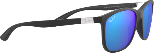 RB4330CH - Matte Black - Green Mirror Blue