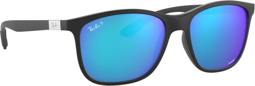 RB4330CH - Matte Black - Green Mirror Blue