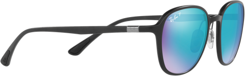 RB4341CH - Sanding Black - Green Mirror Blue Polarized