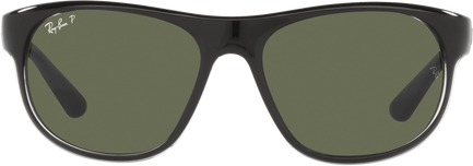 RB4351 - Black On Transparent - Dark Green Polarized