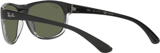 RB4351 - Black On Transparent - Dark Green Polarized