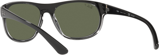 RB4351 - Black On Transparent - Dark Green Polarized