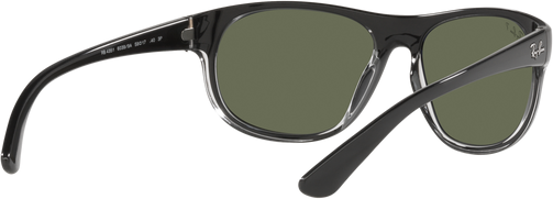 RB4351 - Black On Transparent - Dark Green Polarized