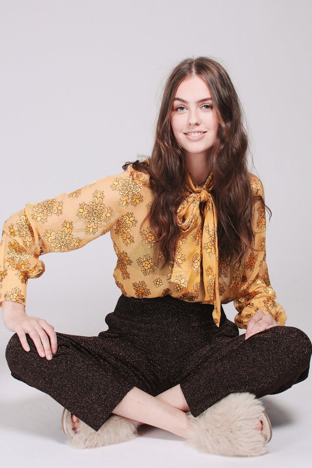 Bianca Shirt - Golden Glow - Second Female - Bluser & Skjorter - VILLOID.no