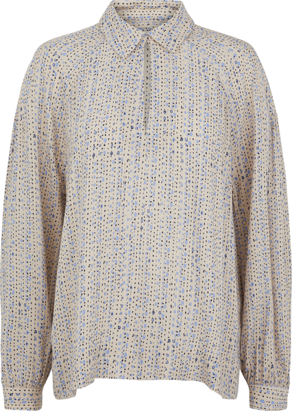 Splash LS Blouse - Little Boy Blue - Second Female - Bluser & Skjorter - VILLOID.no