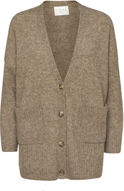 Salt Cardigan - Light Brown Melange