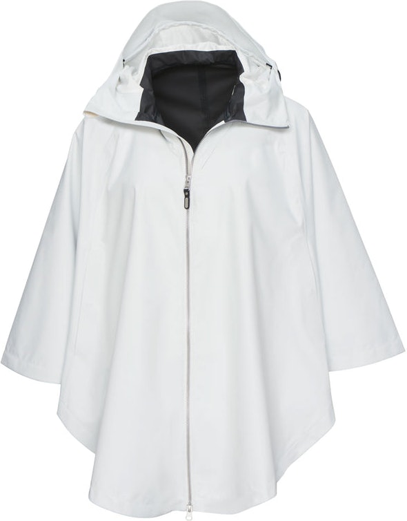 The Womens Poncho - Ivory White