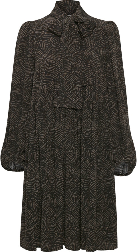 TikaGZ Dress - Brown Strokes - Gestuz - Kjoler - VILLOID.no