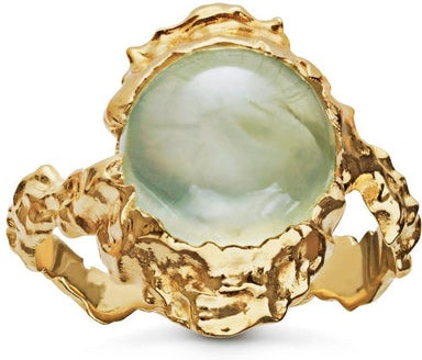 Goddess Ring Prehnit - Gold