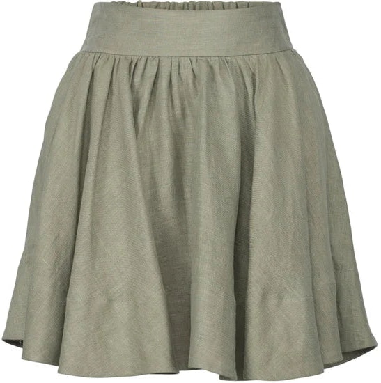 Anett Linen Skirt - Green