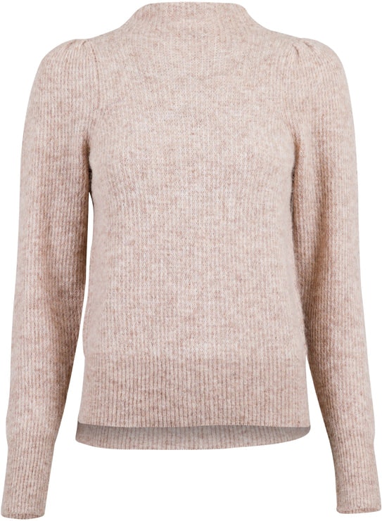 Marlia Knit Blouse - Beige Melange - Neo Noir - Gensere - VILLOID.no