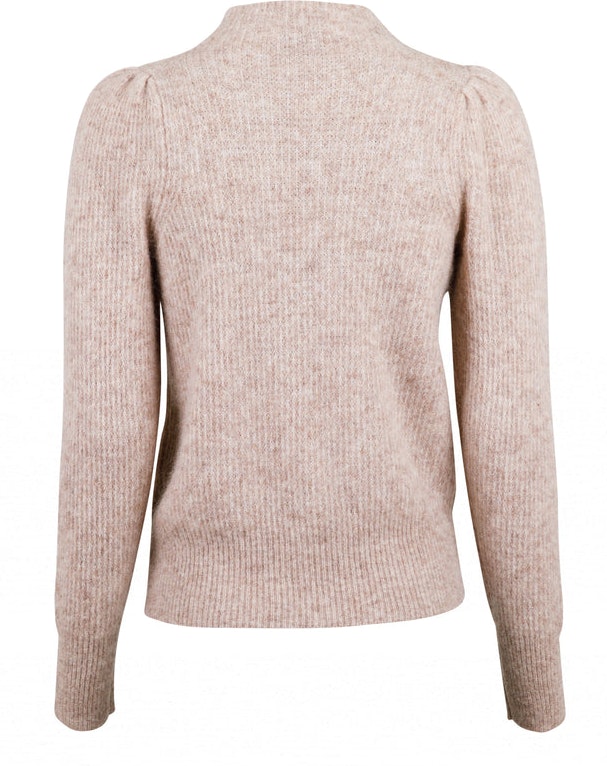 Marlia Knit Blouse - Beige Melange - Neo Noir - Gensere - VILLOID.no
