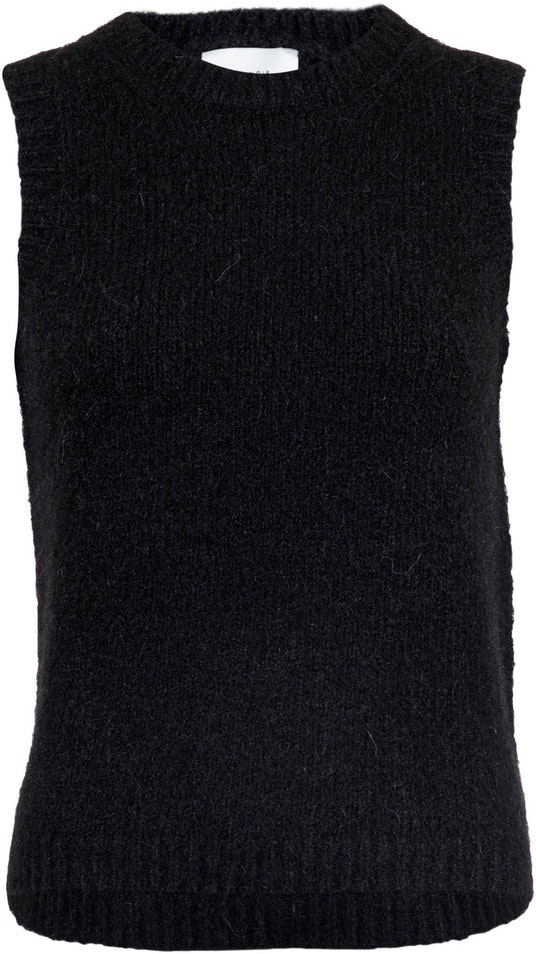 Franko Knit Waistcoat - Black - Neo Noir - Gensere - VILLOID.no