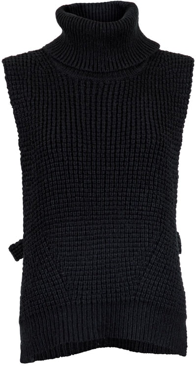 Jamie Knit Waistcoat - Black - Neo Noir - Gensere - VILLOID.no