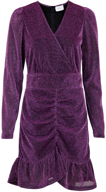 Alexis Glitter Lurex Dress - Lilac