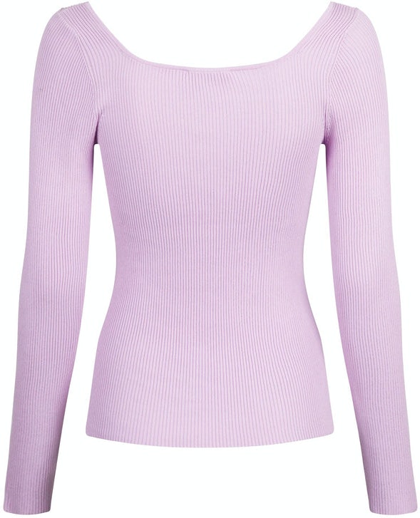 Corine Knit Blouse - Lavender