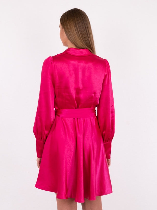 Dawn Satin Dress - Pink