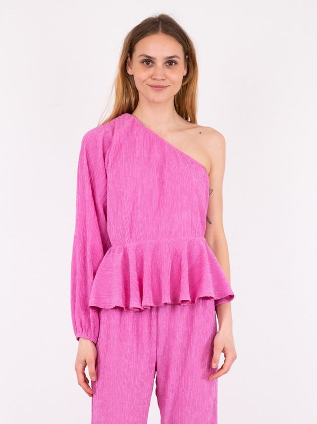 McCartney Plisse Blouse - Pink