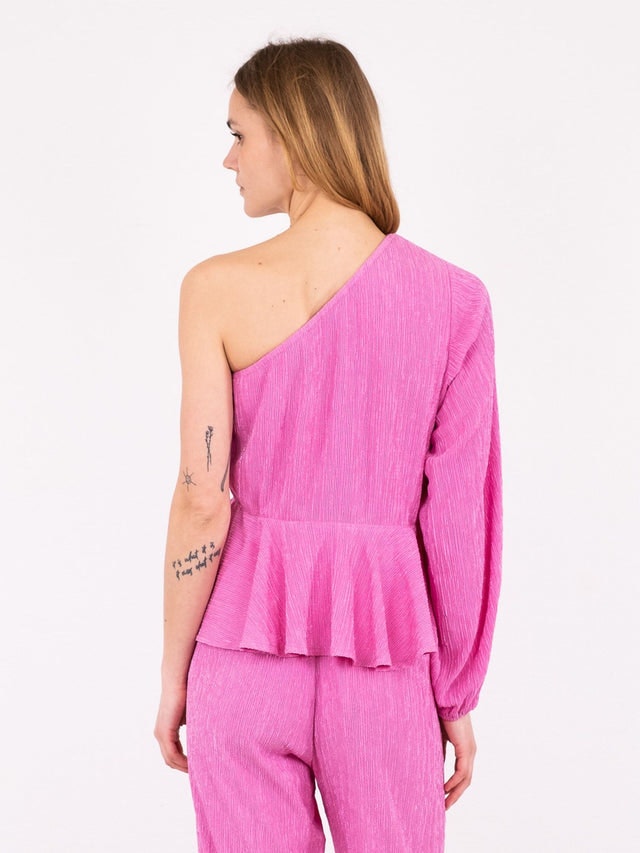 McCartney Plisse Blouse - Pink