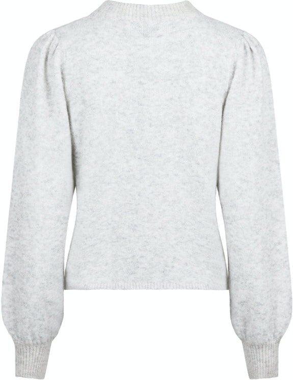 Maddy Knit Blouse Alpaca - Light Grey Melange