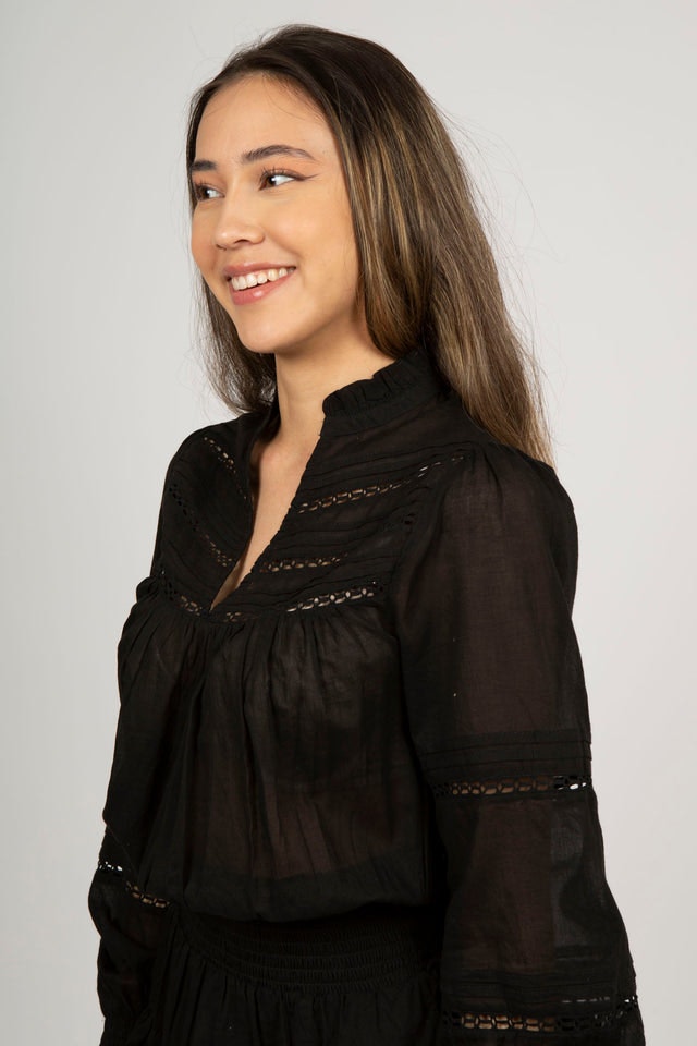Klaire S Voile Dress - Black