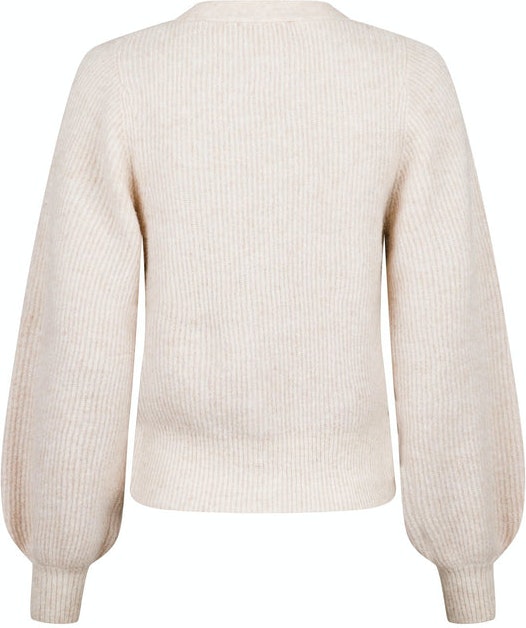 Nickie Knit Cardigan - Sand Melange
