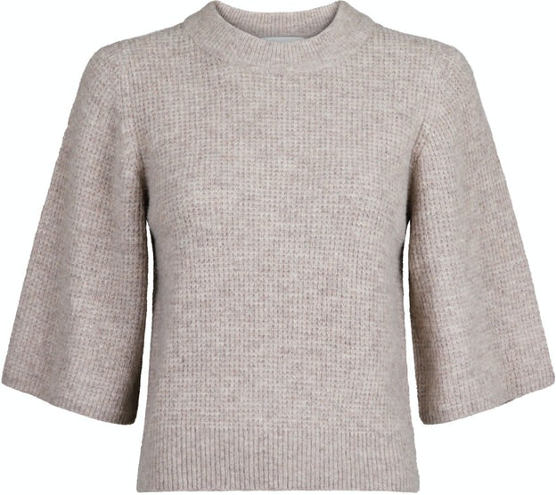 Minka Stitch Blouse - Oyster Melange