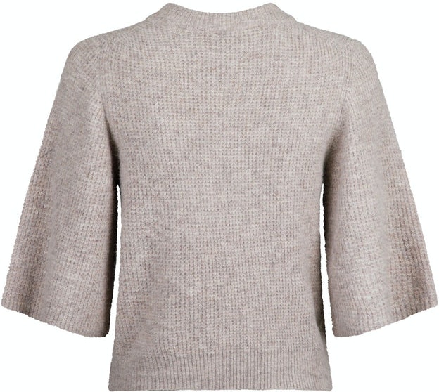 Minka Stitch Blouse - Oyster Melange