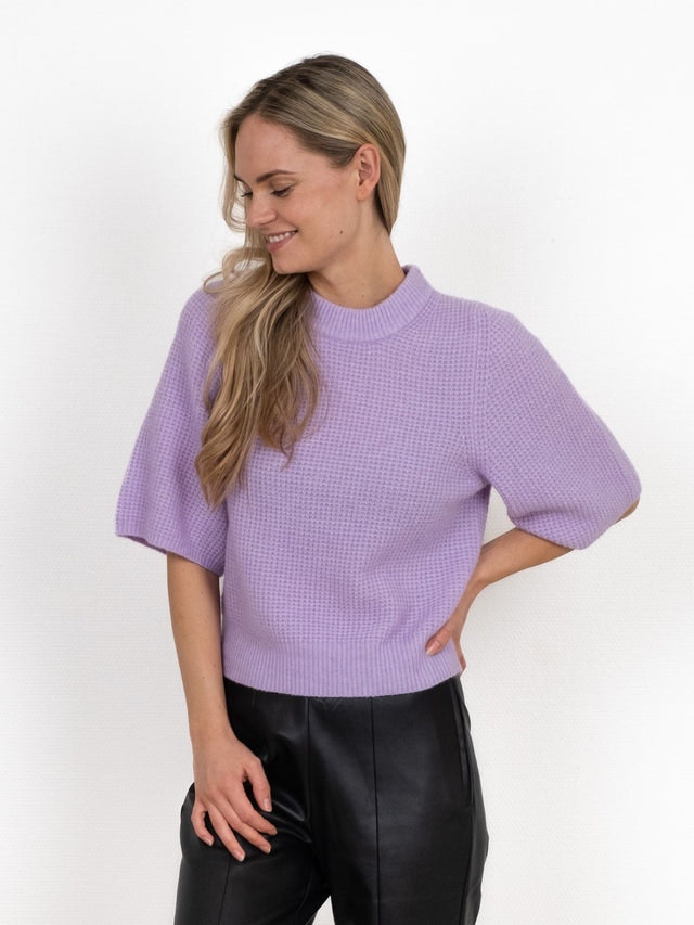 Minka Stitch Blouse - Light Lavender
