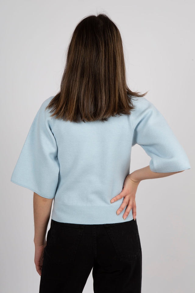 Minka Solid Blouse - Light Blue