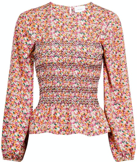 Alberta Warm Floral Blouse - Pink