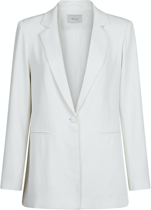 Avery Solid Blazer - White