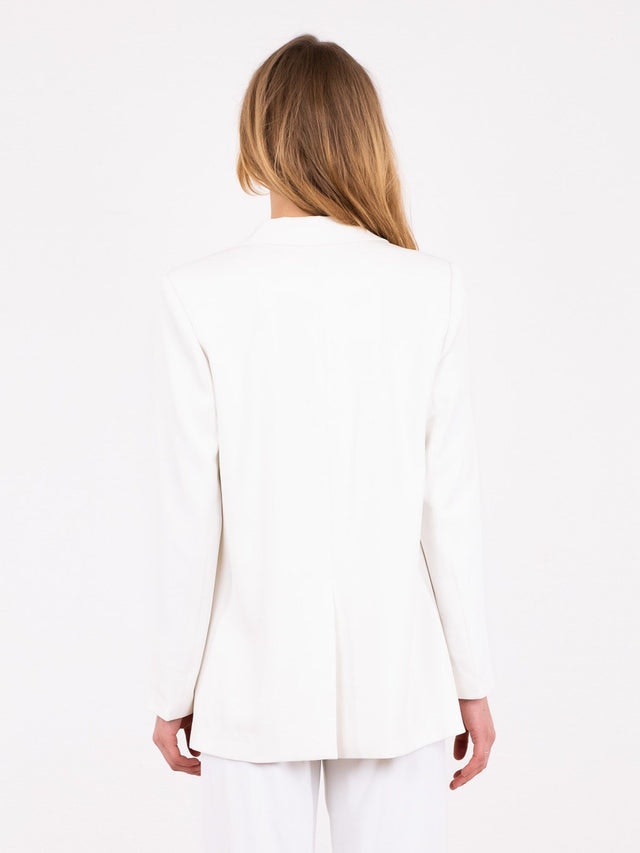 Avery Solid Blazer - White