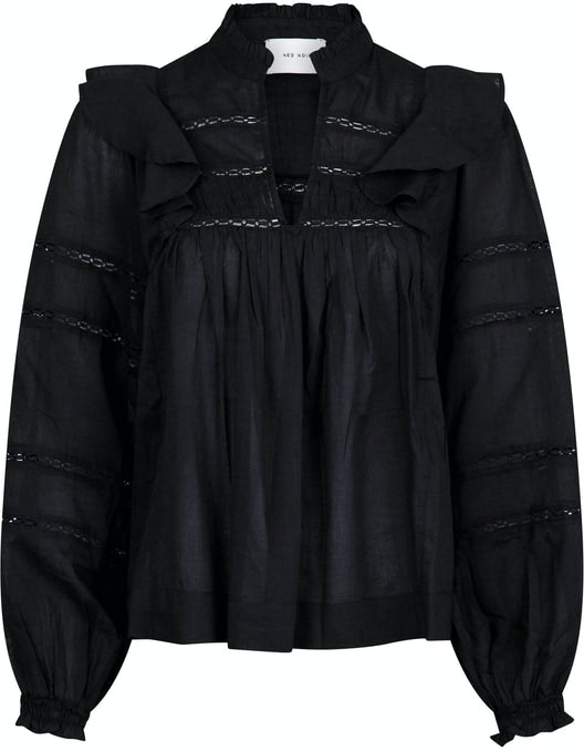 Aroma S Voile Blouse - Black