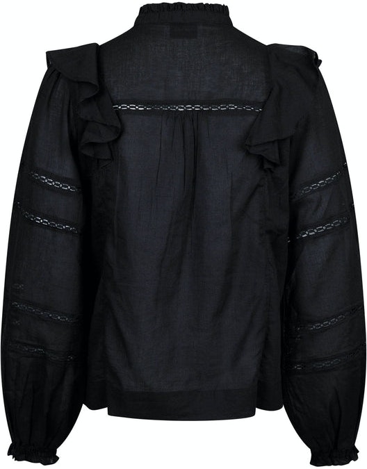 Aroma S Voile Blouse - Black