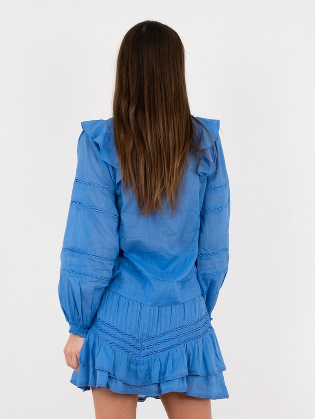 Aroma S Voile Blouse - Blue