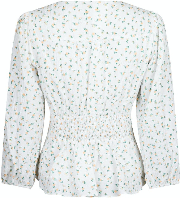 Mirala Fine Flower Blouse - White