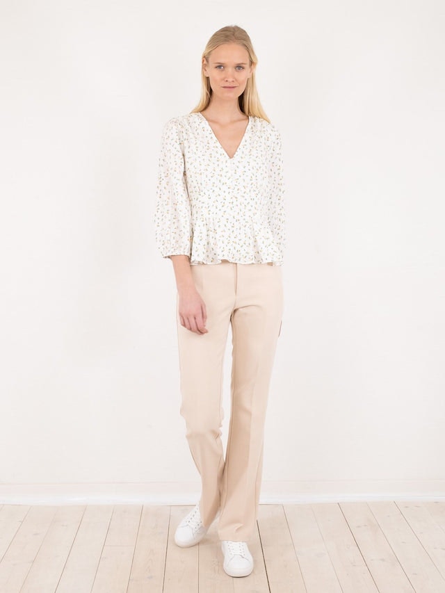 Mirala Fine Flower Blouse - White