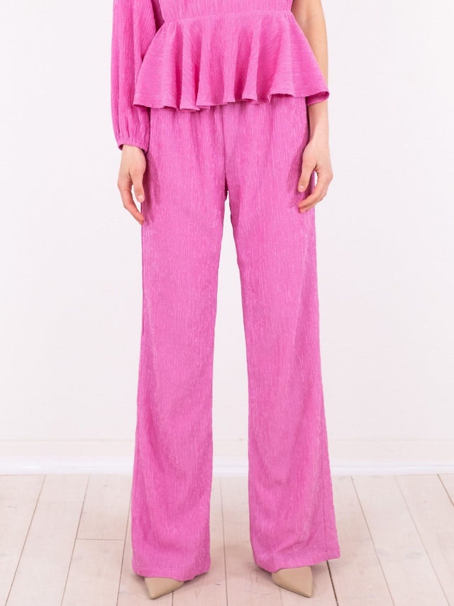 Jona Plisse Pants - Pink