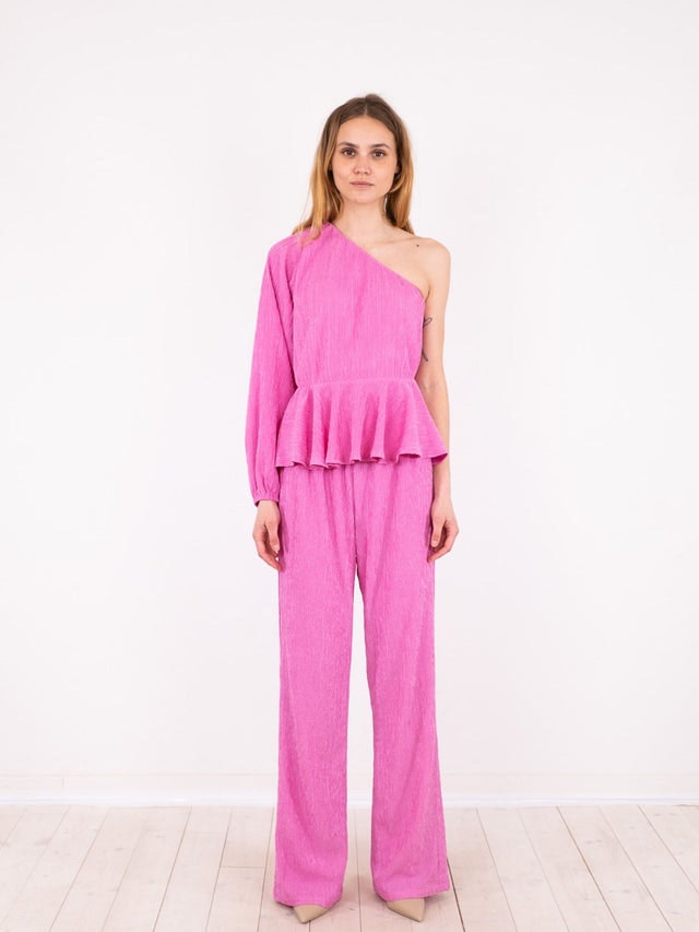 Jona Plisse Pants - Pink
