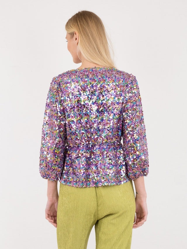 Mina Confetti Sequins Blouse - Multi